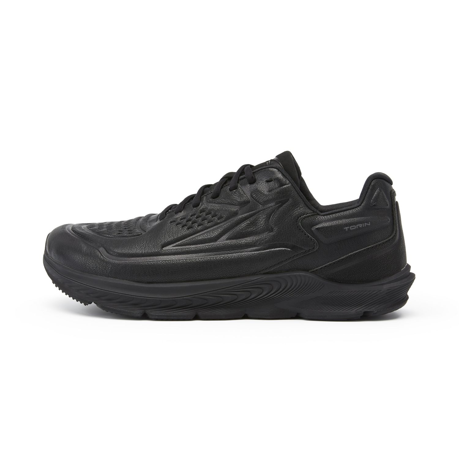 Altra Torin 5 Leather Men's Walking Shoes Black | South Africa-53986709